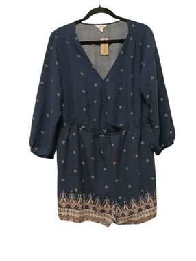 Cape Juby Blue Mandala Print Romper NWT-Size XL